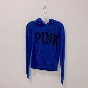 Victoria’s Secret Pink brand royal blue pullover sweatshirt.